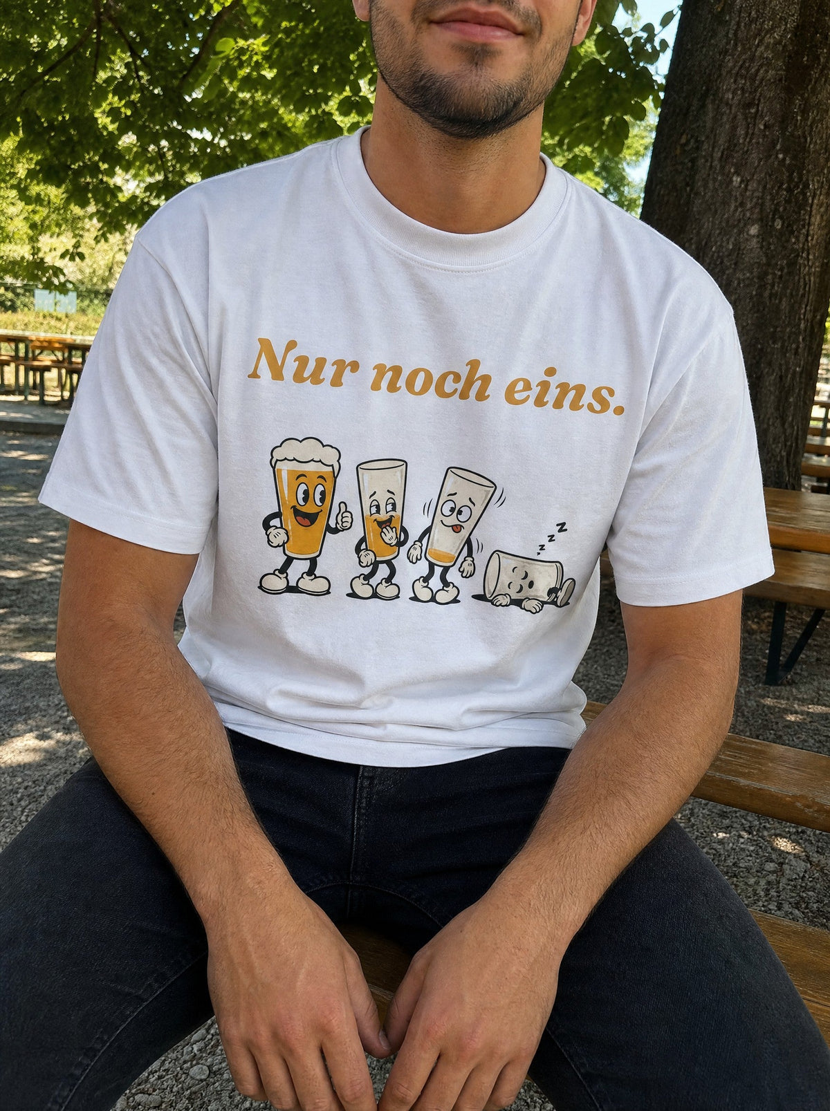 Nur noch eins T-Shirt getragen