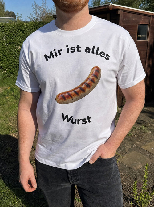 Alles Wurst T-Shirt getragen