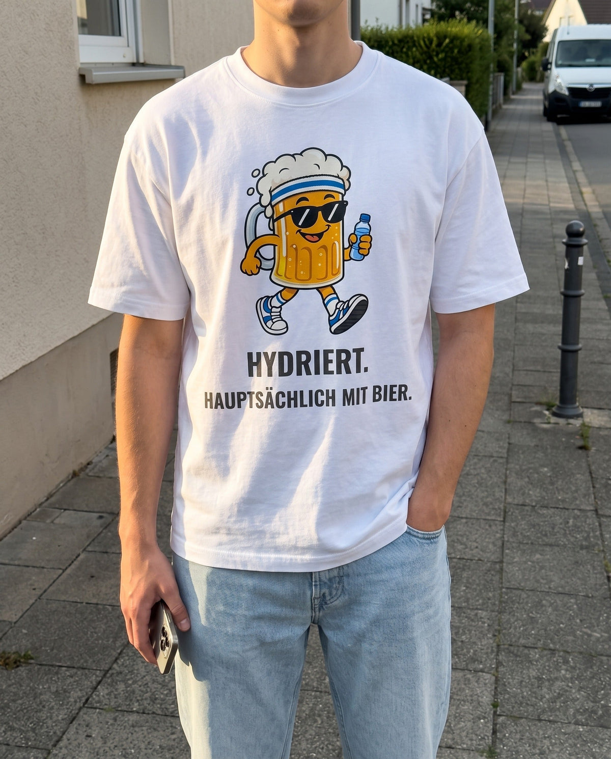 Hydriert T-Shirt getragen