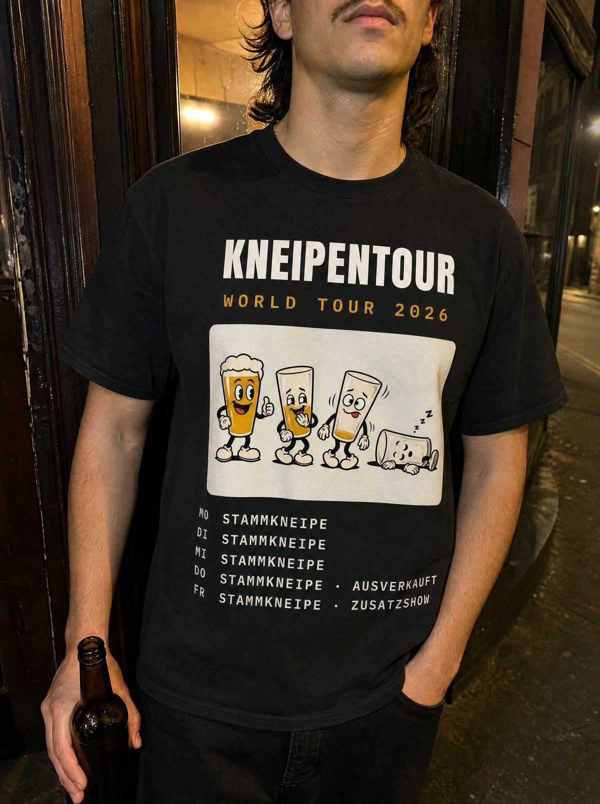 Kneipentour 2026 T-Shirt getragen