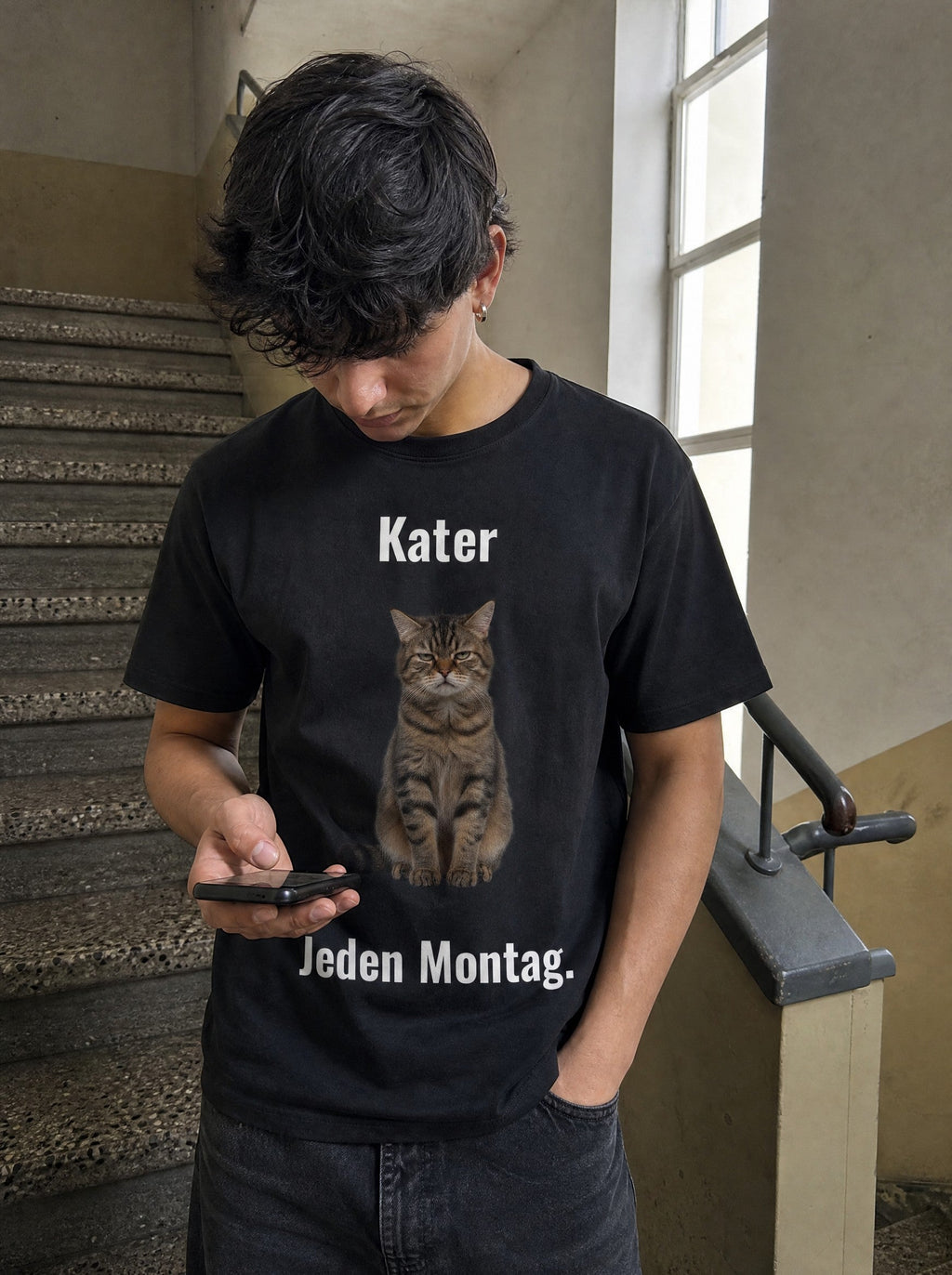 Kater T-Shirt getragen