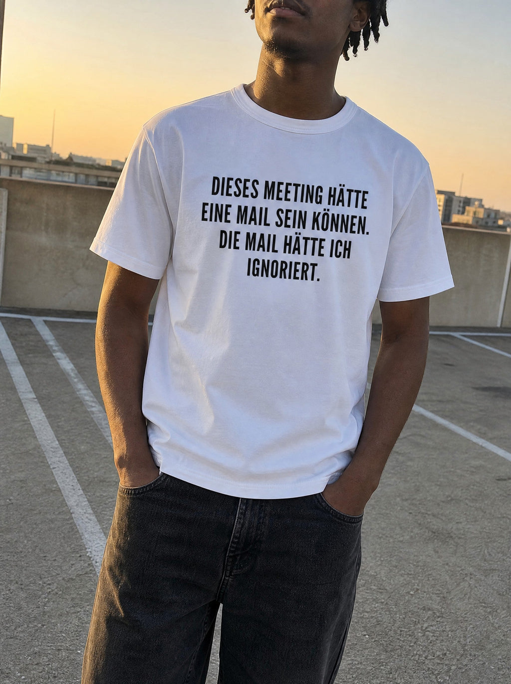 Meeting als Mail T-Shirt getragen