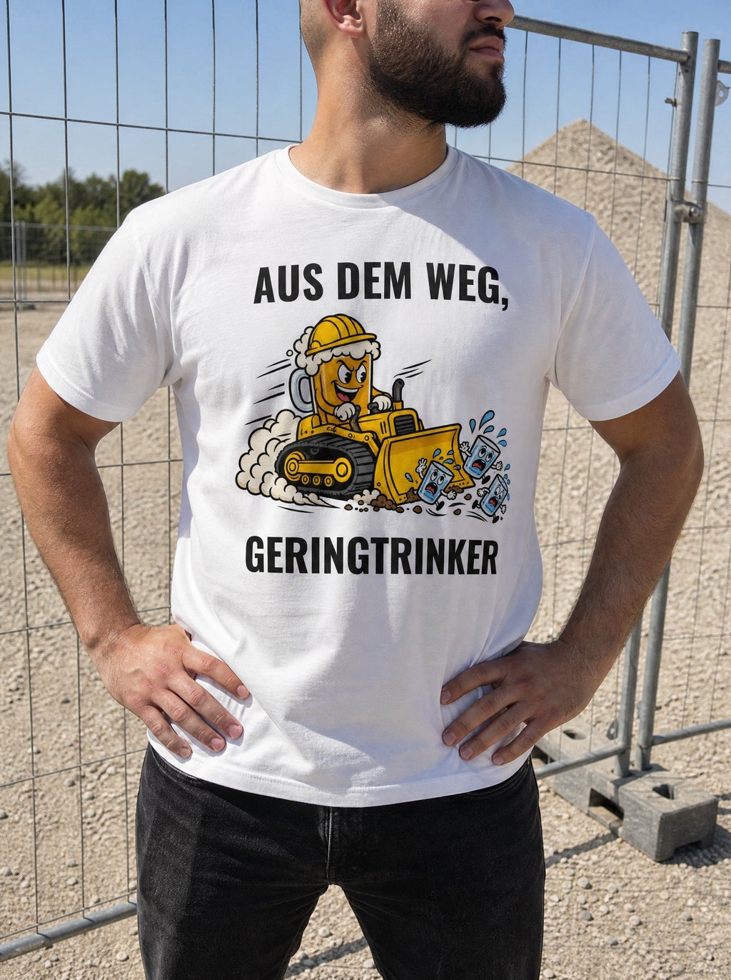 Aus dem Weg, Geringtrinker T-Shirt getragen